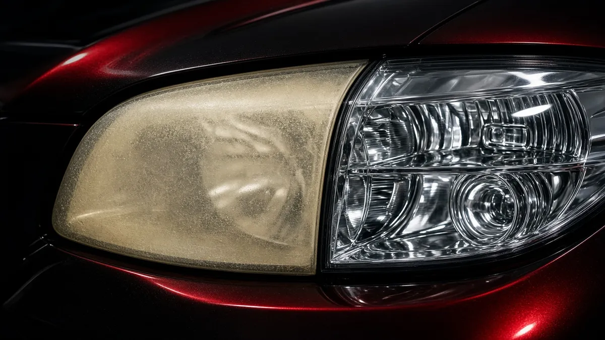 Ilustração de farol de carro em close